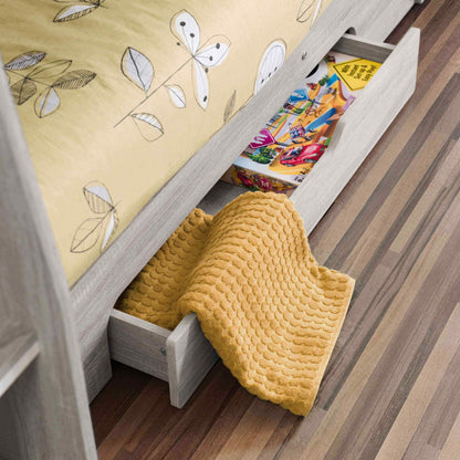 Orion bunk bed in grey oak underbed storage drawers
