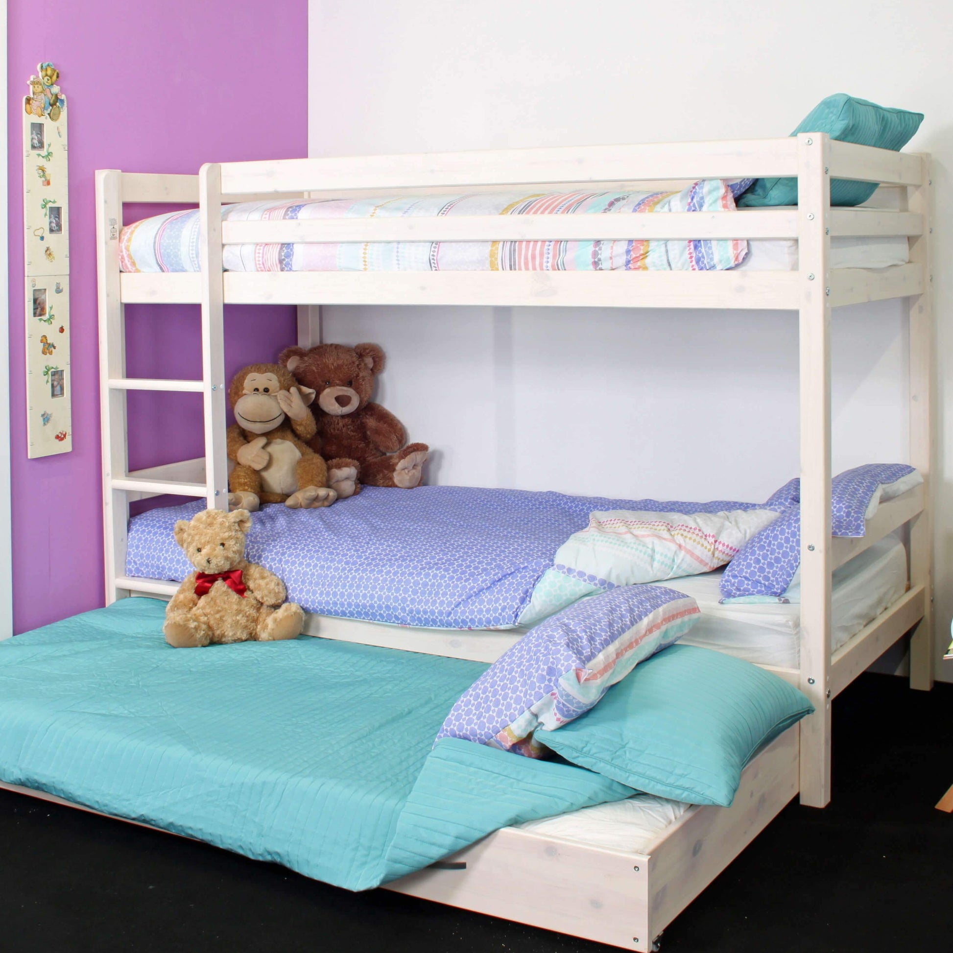 Thuka hit 5 bunk bed with guest trundle bed extended