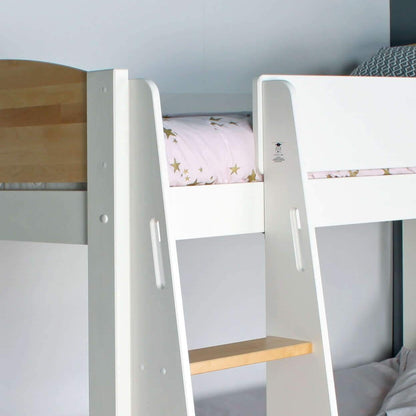 Urban Birch Bunk Bed with Wide Ladder and Grab Handles