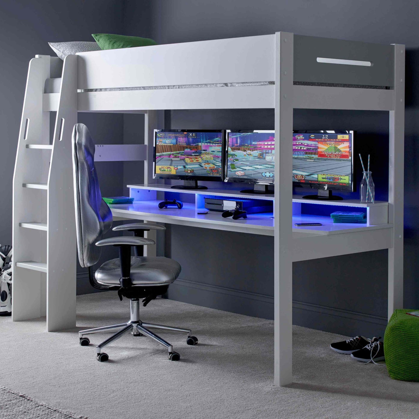 Urban Grey Console Gaming Bed