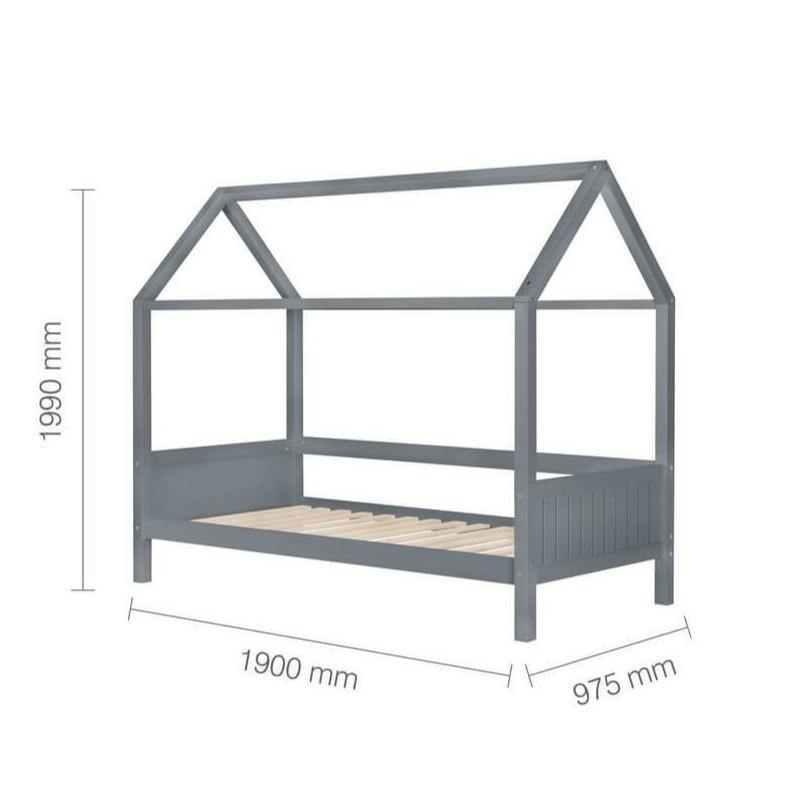archie single home bed grey dimensions