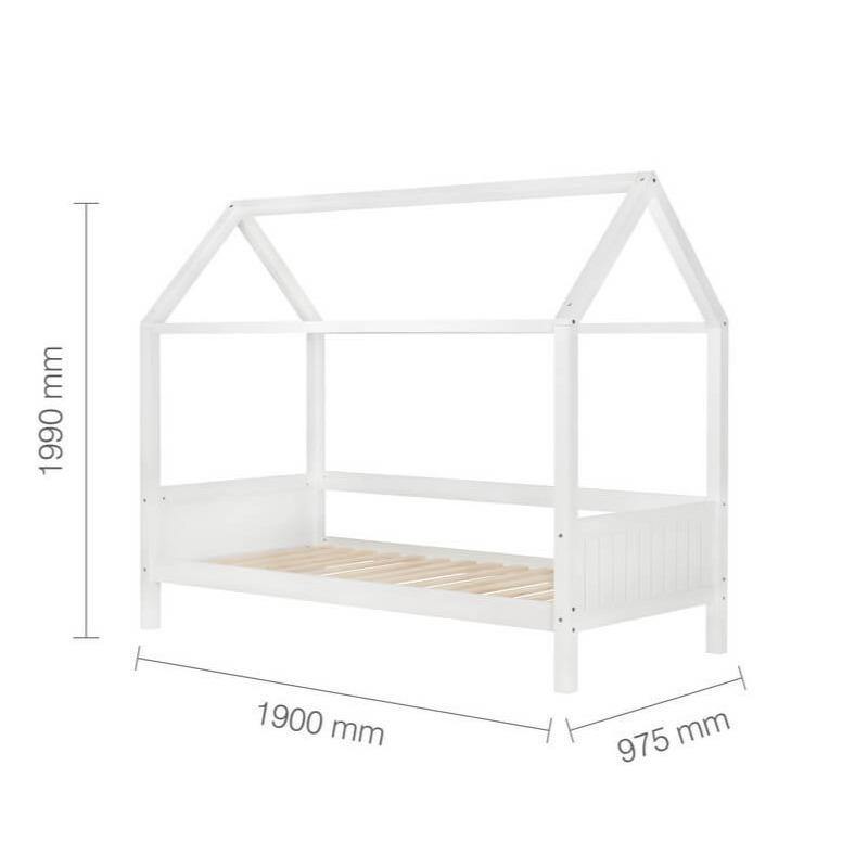 archie single home bed white dimensions