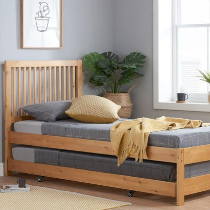 Finely Single Bed with Trundle Guest Bed - Millie & Jones