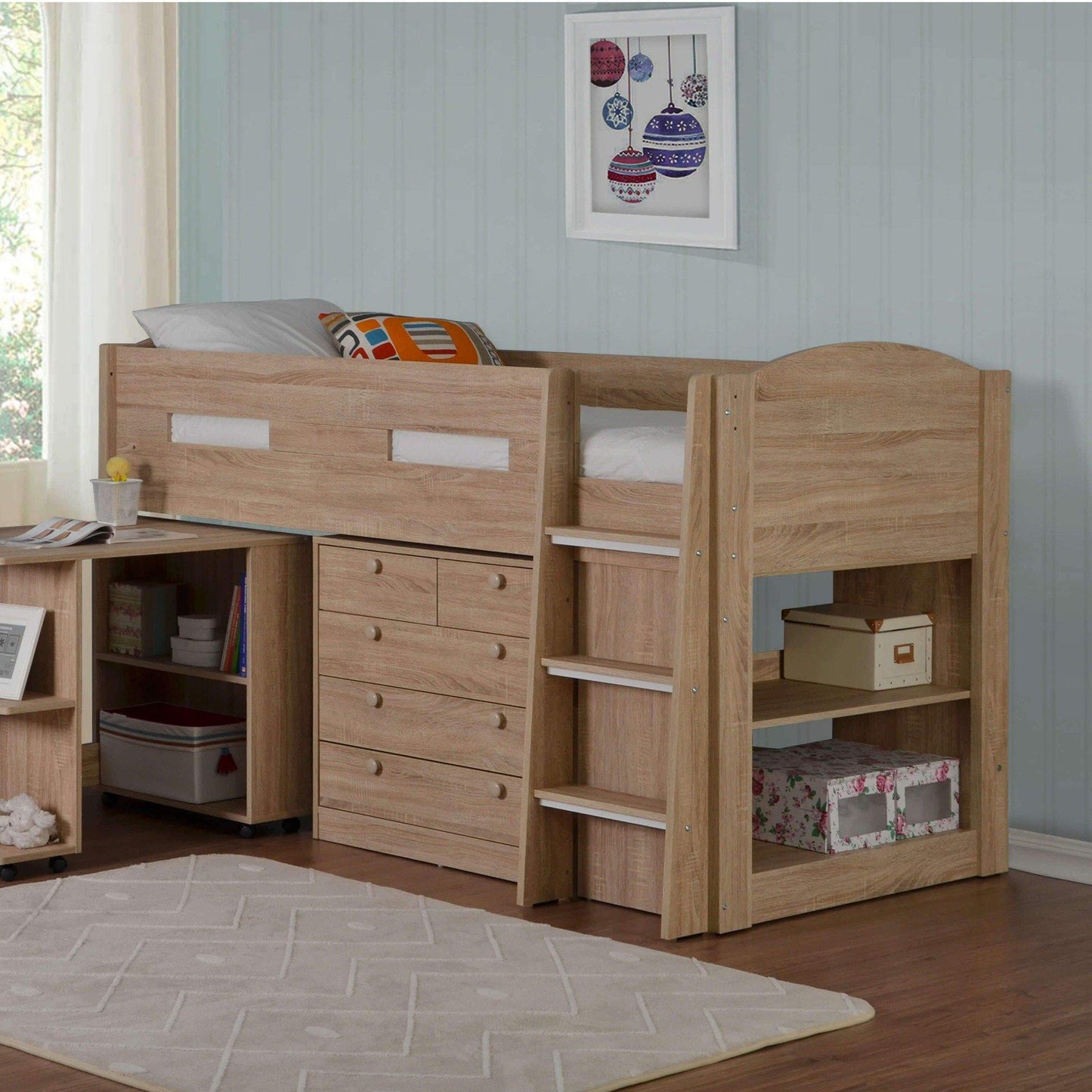 Frankie Cabin Bed with Drawers & Desk 