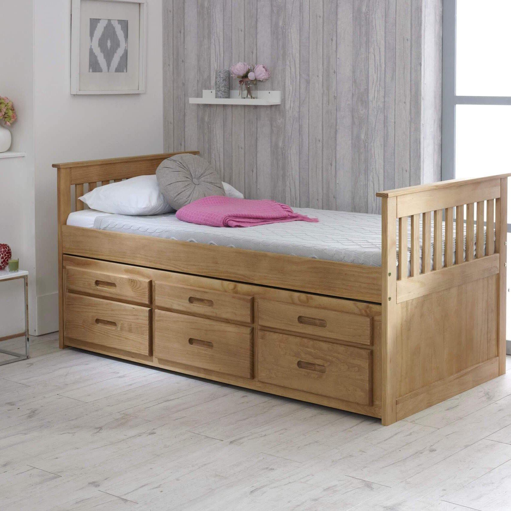 Leo Single Bed with Trundle Guest Bed - Millie & Jones