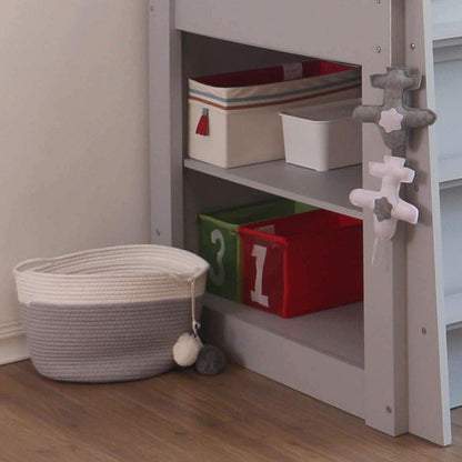 lilly cabin bed grey shelves