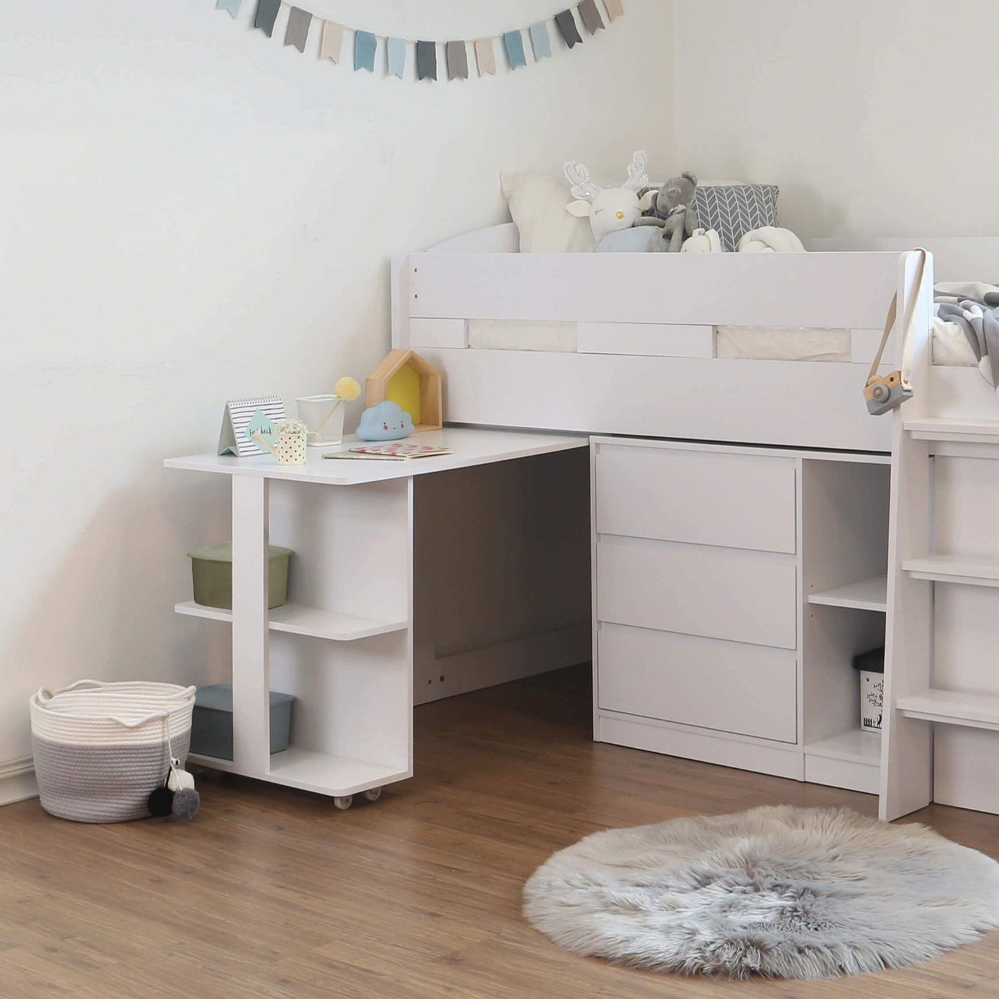 lilly cabin bed white desk