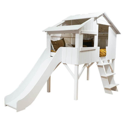 Mathy by bols treehouse bed with slide white