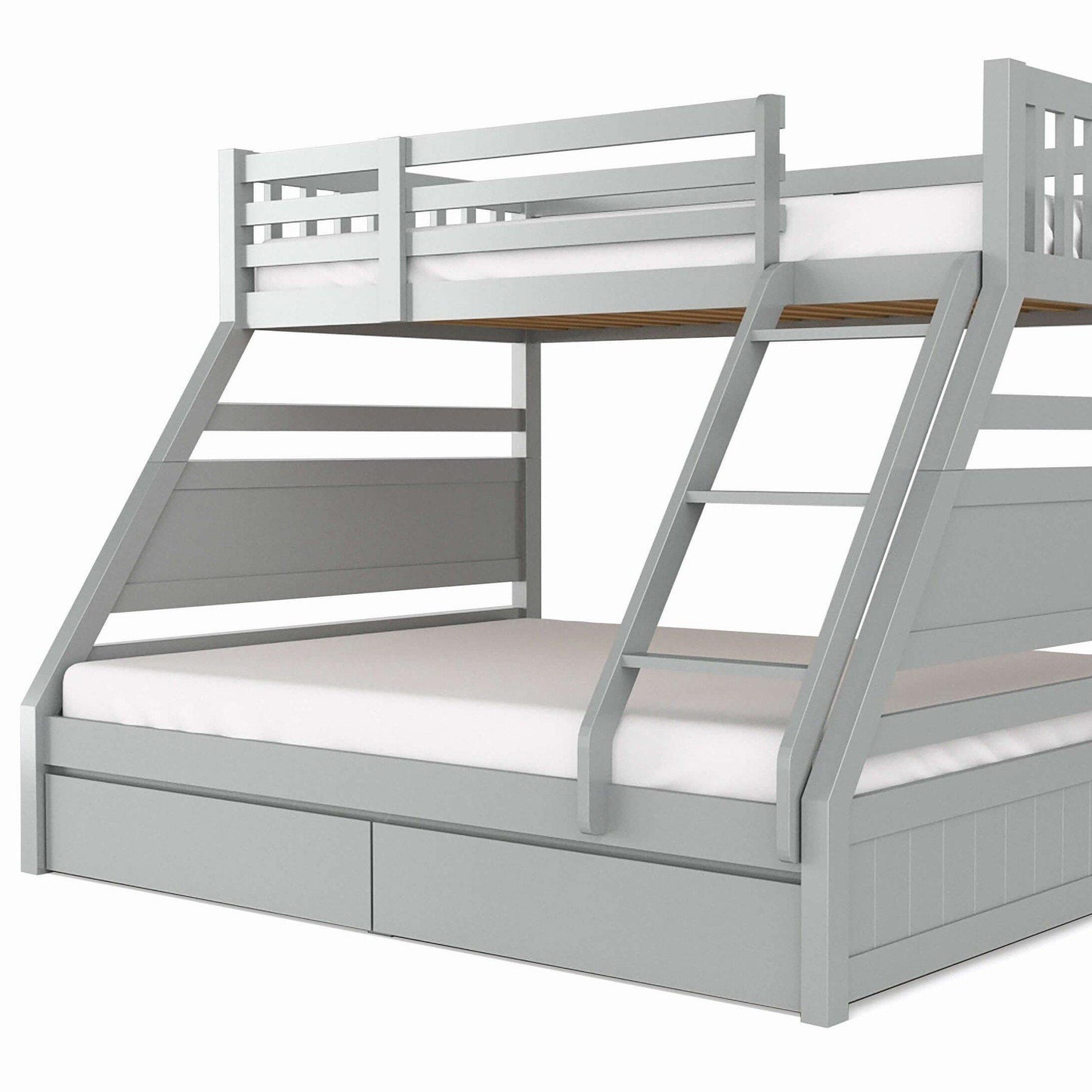 ollie triple bunk bed grey