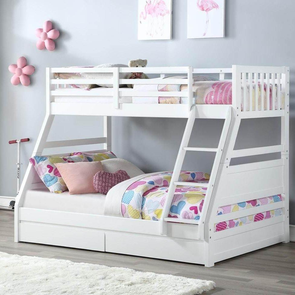 ollie triple bunk bed white girls room