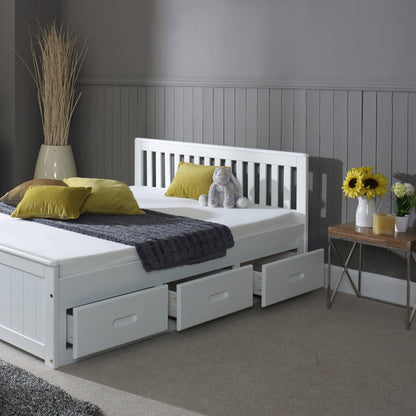 ruby double bed with storage white 2