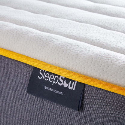SleepSoul balance 800 pocket spring and memory foam standard single mattress branding