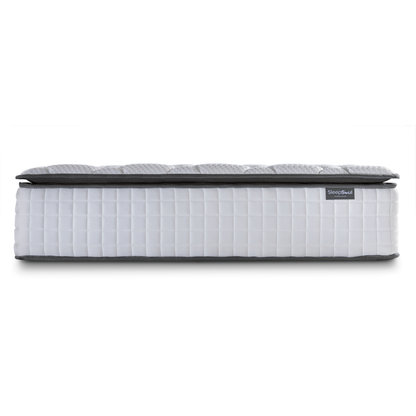 SleepSoul bliss 800 pocket spring and memory foam pillow top small double mattress side