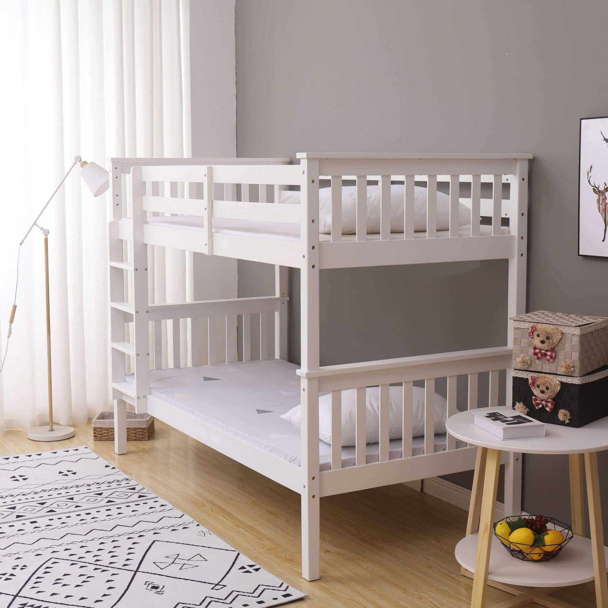 zoom bunk bed white end shot