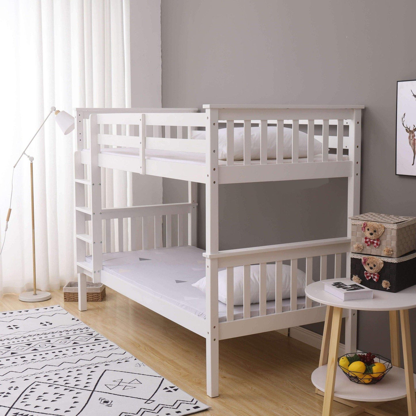 zoom bunk bed white end shot