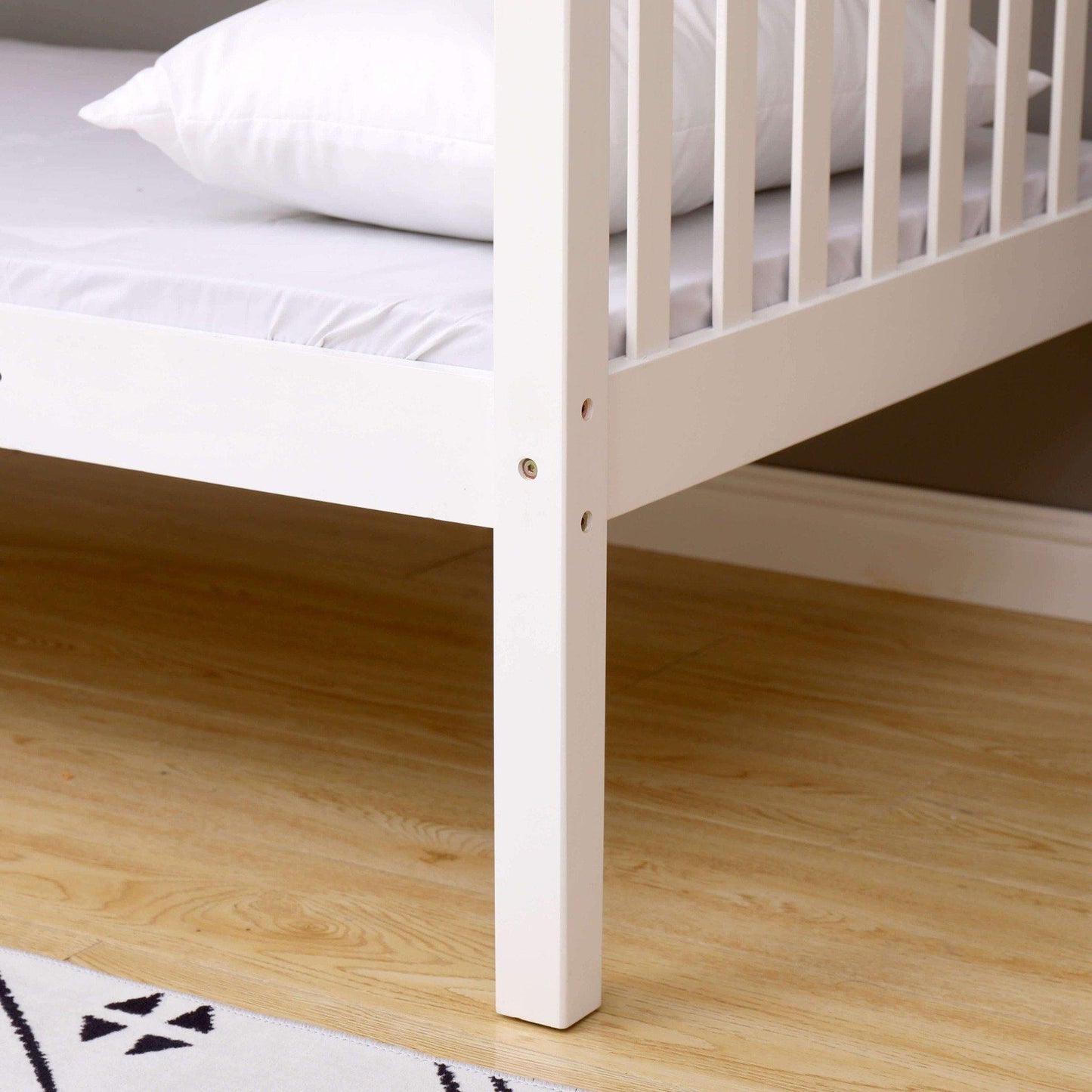 zoom bunk bed white foot